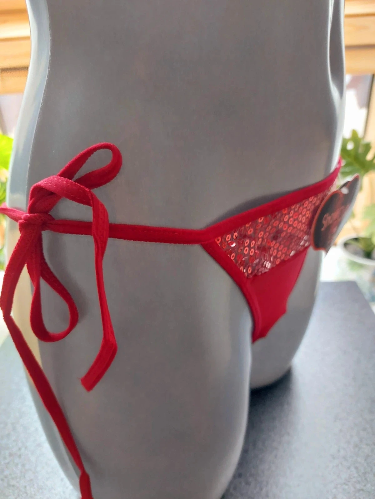 Conjunto de lencería roja Show Club de tul y lentejuelas / T38 85B – photo 10